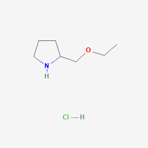 molecular formula C7H16ClNO B11916777 2-(Ethoxymethyl)pyrrolidine hydrochloride CAS No. 1956309-41-3