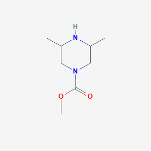 molecular formula C8H16N2O2 B11916808 Methyl 3,5-dimethylpiperazine-1-carboxylate 
