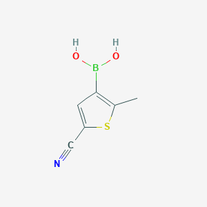 molecular formula C6H6BNO2S B11916813 (5-Cyano-2-methylthiophen-3-yl)boronic acid 