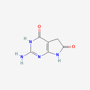 molecular formula C6H6N4O2 B11916830 2-Amino-5,7-dihydro-3H-pyrrolo[2,3-d]pyrimidine-4,6-dione 