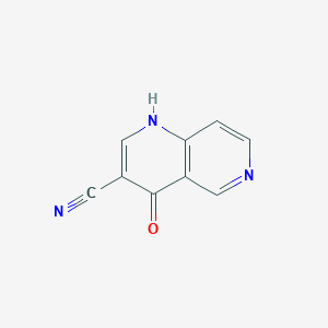 molecular formula C9H5N3O B11916845 4-Hydroxy-1,6-naphthyridine-3-carbonitrile 