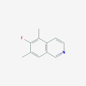 molecular formula C11H10FN B11916886 6-Fluoro-5,7-dimethylisoquinoline CAS No. 1202006-79-8