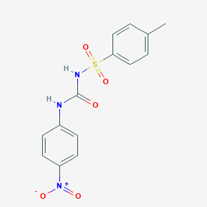 molecular formula C14H13N3O5S B011917 1-(4-Methylphenyl)sulfonyl-3-(4-nitrophenyl)urea CAS No. 107410-59-3