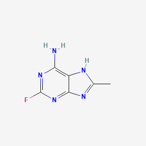 molecular formula C6H6FN5 B11917088 2-Fluoro-8-methyl-1H-purin-6-amine 