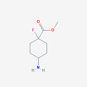molecular formula C8H14FNO2 B11917134 Methyl 4-amino-1-fluorocyclohexane-1-carboxylate 
