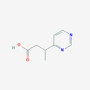 molecular formula C8H10N2O2 B11917181 3-(4-Pyrimidinyl)butanoic acid 