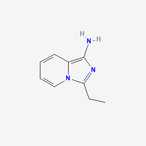 molecular formula C9H11N3 B11917203 3-Ethylimidazo[1,5-a]pyridin-1-amine 