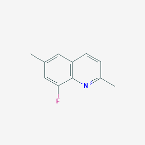 molecular formula C11H10FN B11917232 8-Fluoro-2,6-dimethylquinoline 