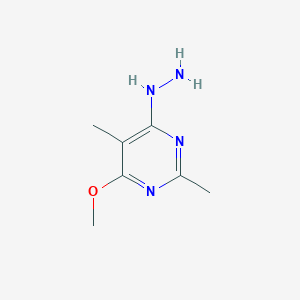 molecular formula C7H12N4O B11917245 4-Hydrazinyl-6-methoxy-2,5-dimethylpyrimidine 