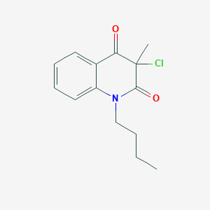 molecular formula C14H16ClNO2 B119173 1-Butyl-3-chloro-3-methyl-1,2,3,4-tetrahydroquinoline-2,4-dione CAS No. 144603-21-4