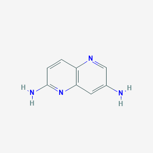 molecular formula C8H8N4 B11917347 1,5-Naphthyridine-2,7-diamine 