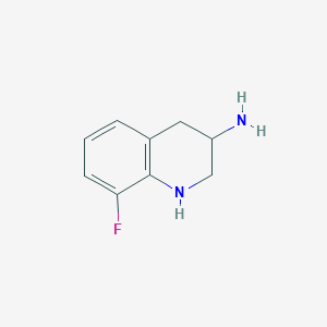 molecular formula C9H11FN2 B11917349 8-Fluoro-1,2,3,4-tetrahydroquinolin-3-amine 