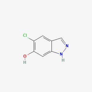 molecular formula C7H5ClN2O B11917439 5-Chloro-1H-indazol-6-OL 
