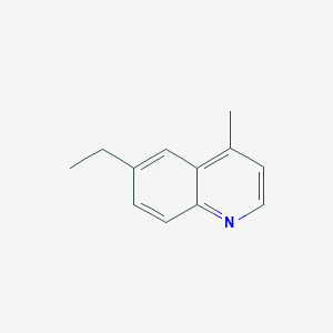 molecular formula C12H13N B11917443 6-Ethyl-4-methylquinoline 