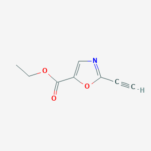 molecular formula C8H7NO3 B11917451 Ethyl 2-ethynyloxazole-5-carboxylate 