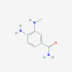 molecular formula C8H11N3O B11917468 4-Amino-3-(methylamino)benzamide 