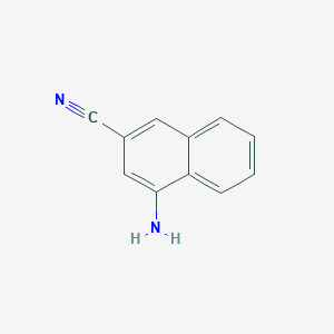 molecular formula C11H8N2 B11917474 1-Amino-3-cyanonaphthalene CAS No. 91135-42-1
