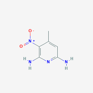molecular formula C6H8N4O2 B11917510 4-Methyl-3-nitropyridine-2,6-diamine 