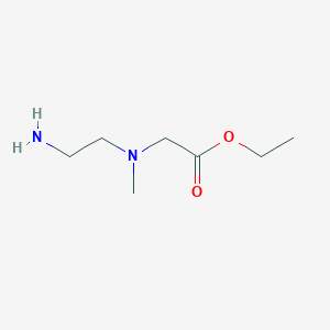 molecular formula C7H16N2O2 B11917526 Ethyl 2-[(2-aminoethyl)(methyl)amino]acetate 
