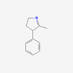 molecular formula C11H13N B11917571 5-Methyl-4-phenyl-3,4-dihydro-2H-pyrrole CAS No. 20127-49-5