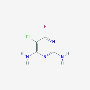 molecular formula C4H4ClFN4 B11917589 5-Chloro-6-fluoropyrimidine-2,4-diamine 