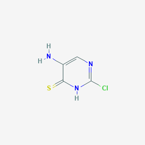 molecular formula C4H4ClN3S B11917593 5-Amino-2-chloropyrimidine-4(3H)-thione 