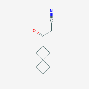 molecular formula C10H13NO B11917702 3-Oxo-3-{spiro[3.3]heptan-2-yl}propanenitrile 
