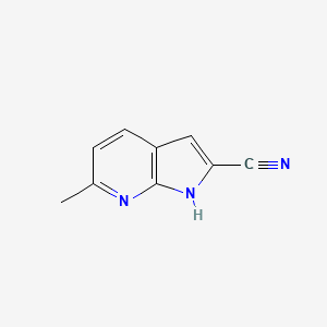 molecular formula C9H7N3 B11917704 6-Methyl-1H-pyrrolo[2,3-b]pyridine-2-carbonitrile 