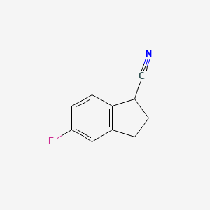 molecular formula C10H8FN B11917717 5-fluoro-2,3-dihydro-1H-indene-1-carbonitrile CAS No. 915030-25-0