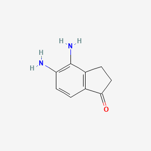molecular formula C9H10N2O B11917722 4,5-Diamino-indan-1-one 