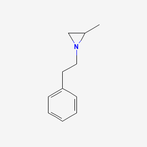 molecular formula C11H15N B11917796 2-Methyl-1-(2-phenylethyl)aziridine CAS No. 39657-33-5