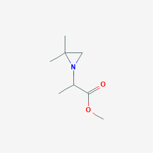 molecular formula C8H15NO2 B11917980 Methyl 2-(2,2-dimethylaziridin-1-yl)propanoate CAS No. 500797-10-4