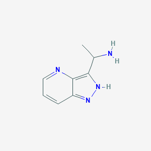 molecular formula C8H10N4 B11917999 1-(1H-Pyrazolo[4,3-b]pyridin-3-yl)ethanamine 