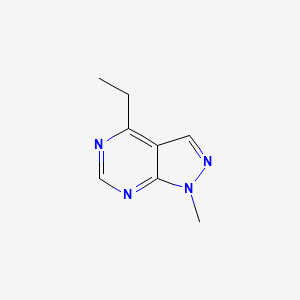 molecular formula C8H10N4 B11918003 4-Ethyl-1-methyl-1H-pyrazolo[3,4-d]pyrimidine CAS No. 53645-63-9