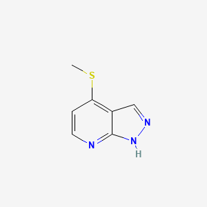 molecular formula C7H7N3S B11918112 4-(Methylsulfanyl)-1H-pyrazolo[3,4-b]pyridine CAS No. 49834-66-4