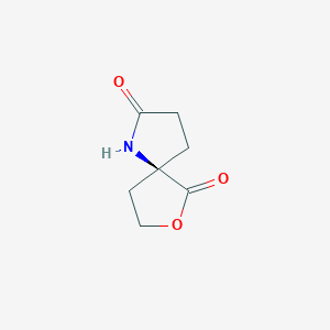 molecular formula C7H9NO3 B11918165 (5R)-7-Oxa-1-azaspiro[4.4]nonane-2,6-dione CAS No. 219503-87-4