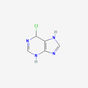 molecular formula C5H5ClN4 B11918175 6-Chloro-6,7-dihydro-1H-purine 