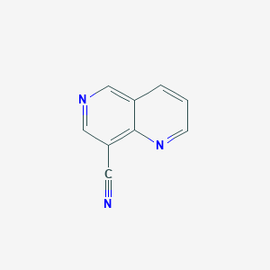 molecular formula C9H5N3 B11918190 1,6-Naphthyridine-8-carbonitrile 