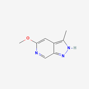 molecular formula C8H9N3O B11918281 5-Methoxy-3-methyl-1H-pyrazolo[3,4-c]pyridine CAS No. 1956324-85-8