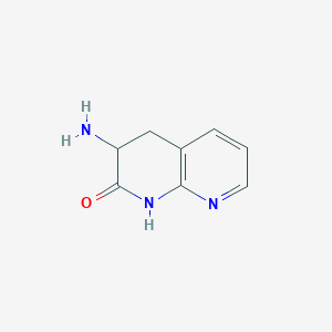 molecular formula C8H9N3O B11918285 3-amino-3,4-dihydro-1,8-naphthyridin-2(1H)-one 