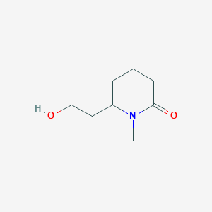 molecular formula C8H15NO2 B11918292 6-(2-Hydroxyethyl)-1-methylpiperidin-2-one CAS No. 20845-31-2