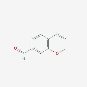 molecular formula C10H8O2 B11918340 2h-1-Benzopyran-7-carbaldehyde CAS No. 344753-19-1