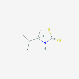 molecular formula C6H11NS2 B11918395 4-Isopropylthiazolidine-2-thione 