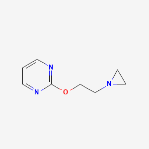 molecular formula C8H11N3O B11918425 2-(2-(Aziridin-1-yl)ethoxy)pyrimidine 