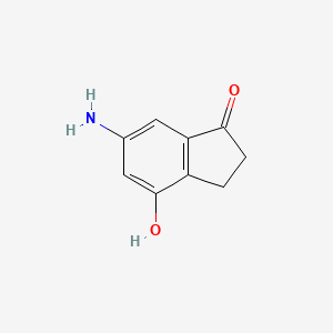 molecular formula C9H9NO2 B11918455 6-Amino-4-hydroxy-indan-1-one 