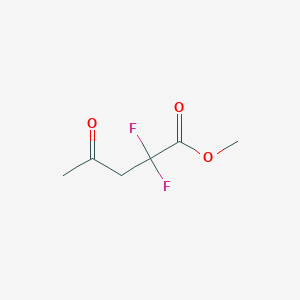 molecular formula C6H8F2O3 B11918460 Methyl 2,2-difluoro-4-oxopentanoate 