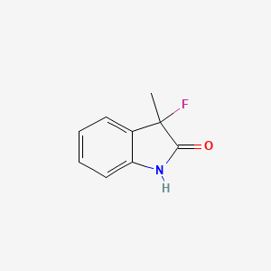 molecular formula C9H8FNO B11918476 3-Fluoro-3-methylindolin-2-one 