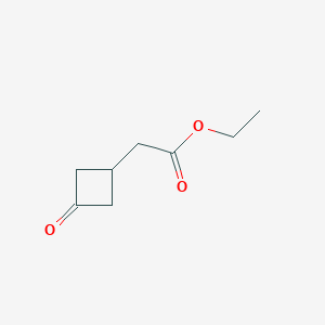 molecular formula C8H12O3 B11918497 Ethyl 2-(3-oxocyclobutyl)acetate 