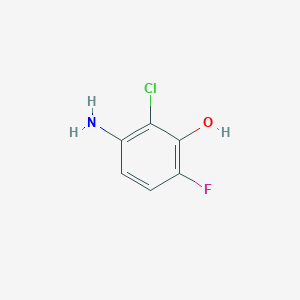molecular formula C6H5ClFNO B11918543 3-Amino-2-chloro-6-fluorophenol 