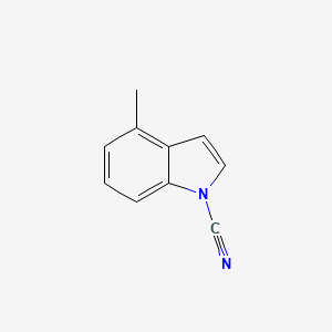 molecular formula C10H8N2 B11918576 4-Methyl-1H-indole-1-carbonitrile 